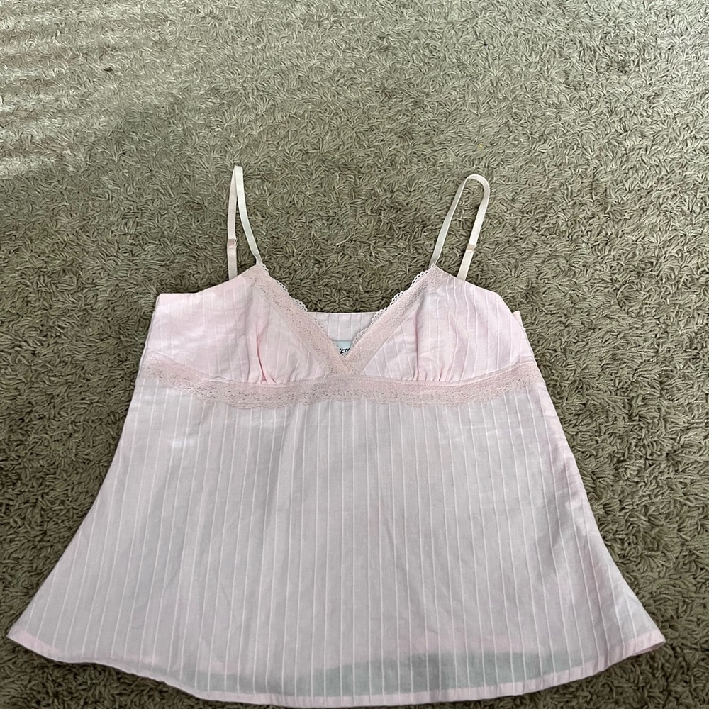 Elegant Pink Lace Trim Camisole from princess polly